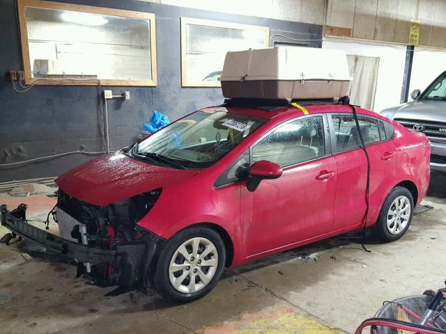 KNADM4A31C6075391 - 2012 KIA RIO LX RED photo 2