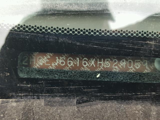 2HGEJ6616XH529059 - 1999 HONDA CIVIC BASE GREEN photo 10