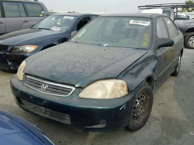 2HGEJ6616XH529059 - 1999 HONDA CIVIC BASE GREEN photo 2