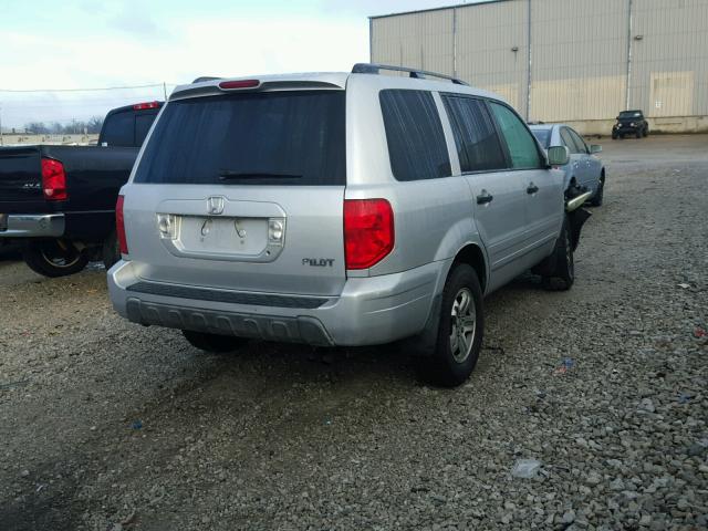 2HKYF18794H606317 - 2004 HONDA PILOT EXL SILVER photo 4