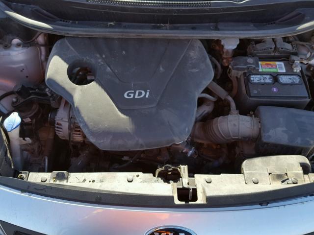 KNADM4A35D6272517 - 2013 KIA RIO LX SILVER photo 7