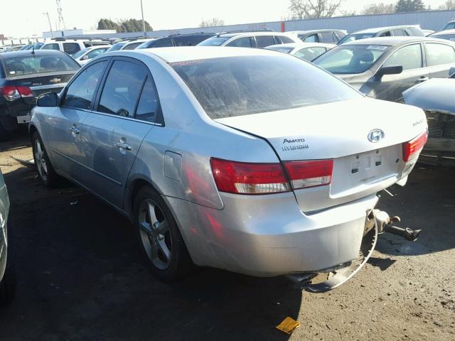 5NPEU46F96H030400 - 2006 HYUNDAI SONATA GLS SILVER photo 3