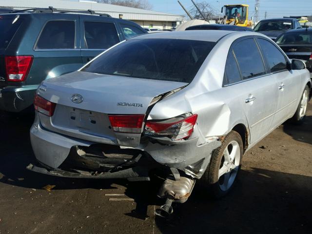 5NPEU46F96H030400 - 2006 HYUNDAI SONATA GLS SILVER photo 4