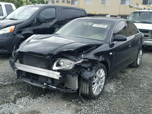 WAUAF78E68A165033 - 2008 AUDI A4 2.0T BLACK photo 2