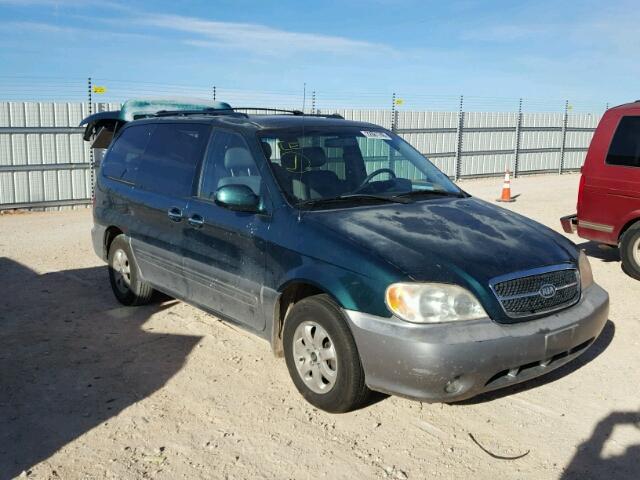 KNDUP131756657857 - 2005 KIA SEDONA EX GREEN photo 1