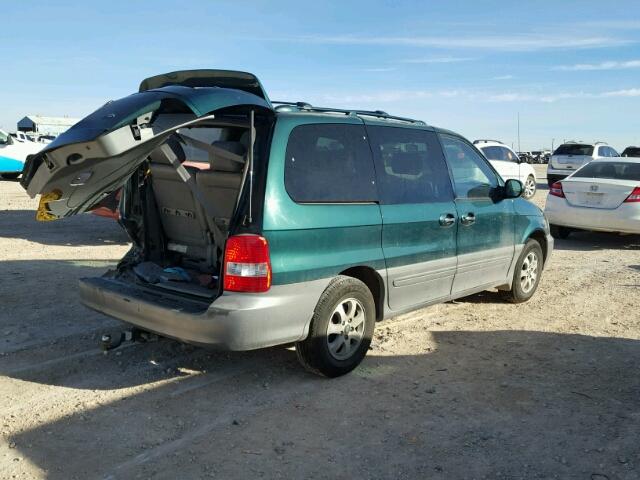 KNDUP131756657857 - 2005 KIA SEDONA EX GREEN photo 4