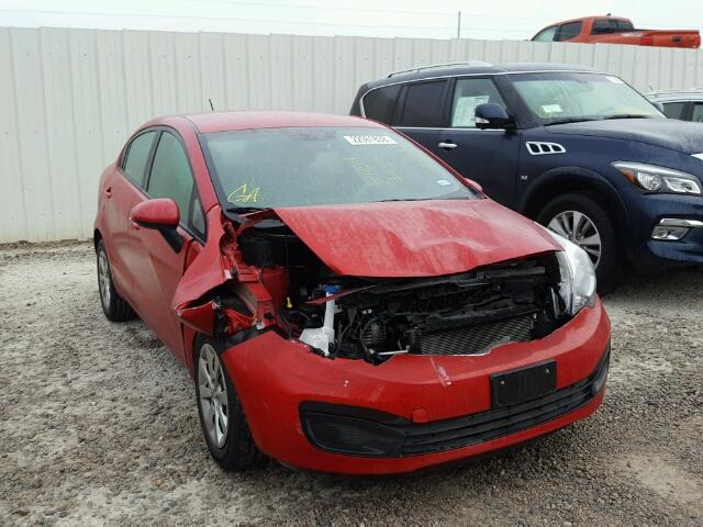 KNADM4A34F6489785 - 2015 KIA RIO LX RED photo 1