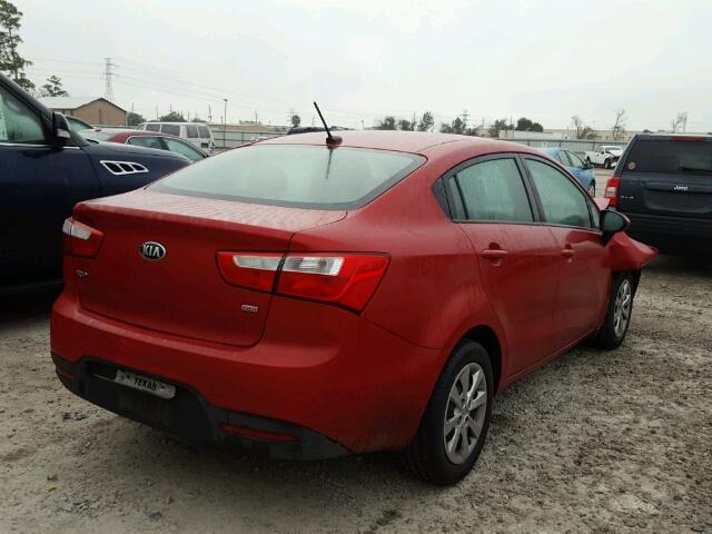 KNADM4A34F6489785 - 2015 KIA RIO LX Կարմիր լուսանկար 4