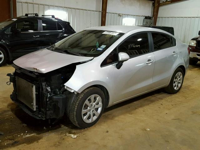 KNADM4A37D6096697 - 2013 KIA RIO LX SILVER photo 2