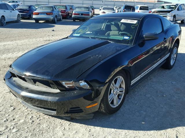 1ZVBP8AM1B5138783 - 2011 FORD MUSTANG BLACK photo 2