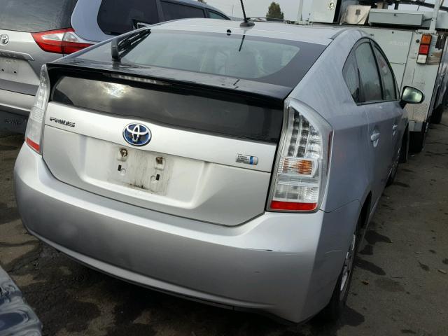 JTDKN3DU6A0030274 - 2010 TOYOTA PRIUS SILVER photo 4