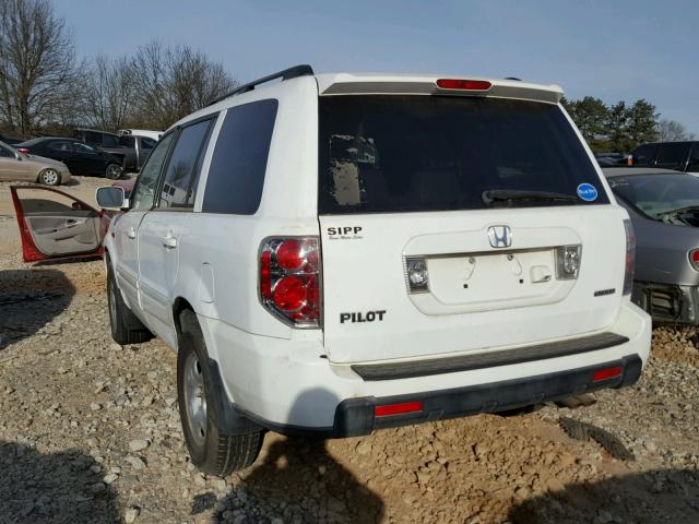 5FNYF18796B014532 - 2006 HONDA PILOT EX WHITE photo 3