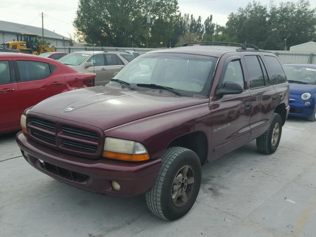 1B4HS28N41F522389 - 2001 DODGE DURANGO MAROON photo 2