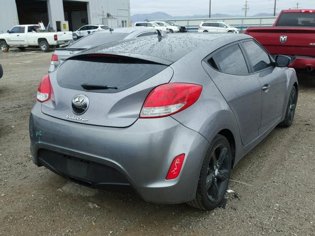 KMHTC6AD3CU045080 - 2012 HYUNDAI VELOSTER B GRAY photo 4