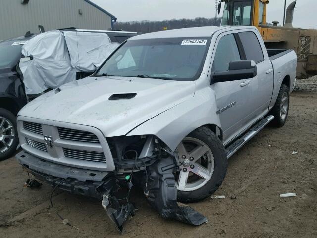 1D7RV1CT4BS576109 - 2011 DODGE RAM 1500 SILVER photo 2