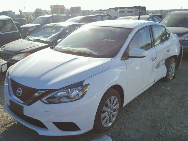 3N1AB7AP8HY255406 - 2017 NISSAN SENTRA S WHITE photo 2