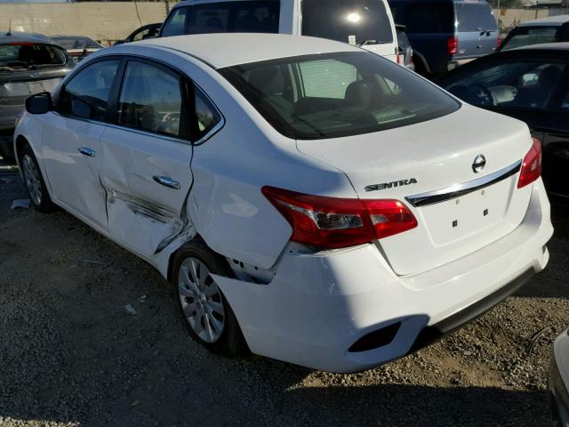 3N1AB7AP8HY255406 - 2017 NISSAN SENTRA S WHITE photo 3