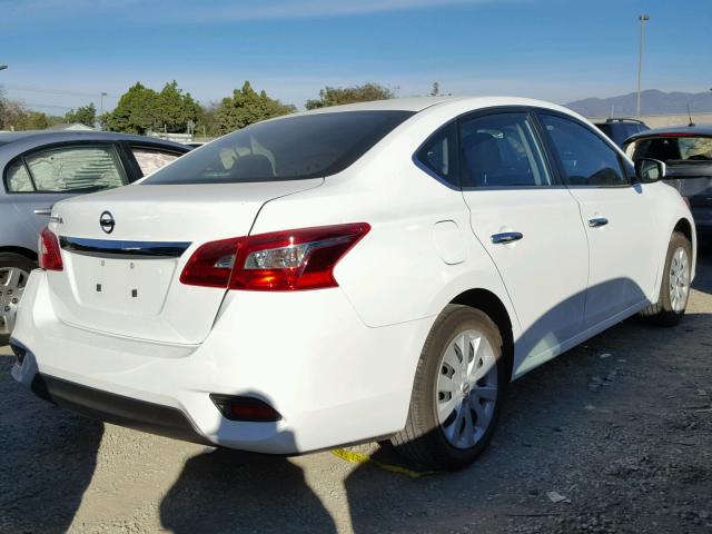 3N1AB7AP8HY255406 - 2017 NISSAN SENTRA S WHITE photo 4