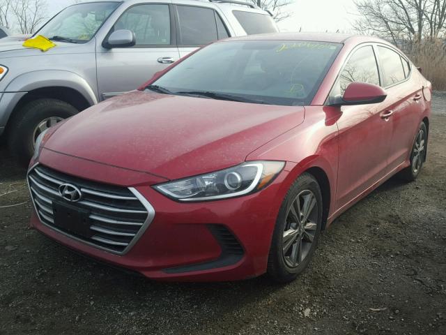 5NPD84LF0HH007563 - 2017 HYUNDAI ELANTRA SE RED photo 2