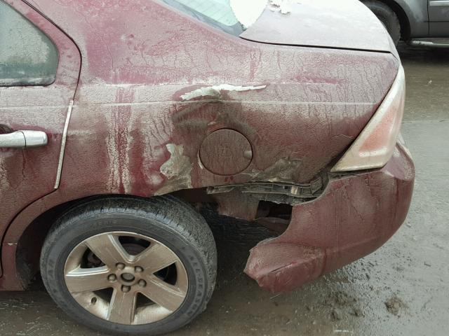 3FAHP07Z67R251592 - 2007 FORD FUSION SE BURGUNDY photo 9