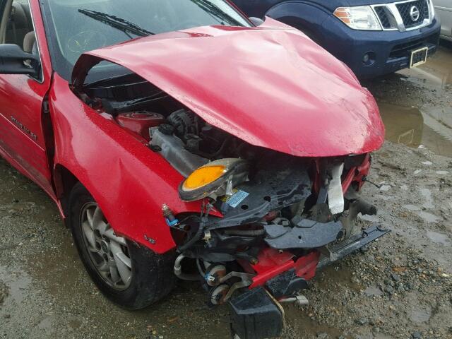 1G2NF52E71M636679 - 2001 PONTIAC GRAND AM S RED photo 10