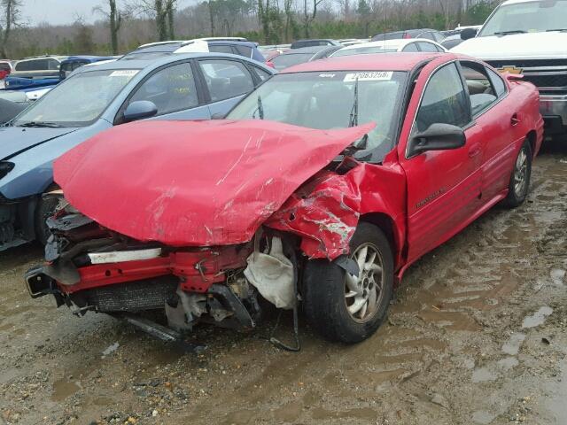 1G2NF52E71M636679 - 2001 PONTIAC GRAND AM S RED photo 2