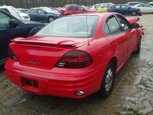 1G2NF52E71M636679 - 2001 PONTIAC GRAND AM S RED photo 4