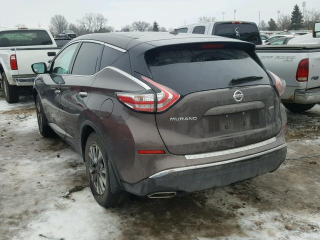 5N1AZ2MH9FN275380 - 2015 NISSAN MURANO GRAY photo 3