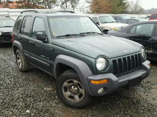 1J4GL48K03W610852 - 2003 JEEP LIBERTY SP GREEN photo 1
