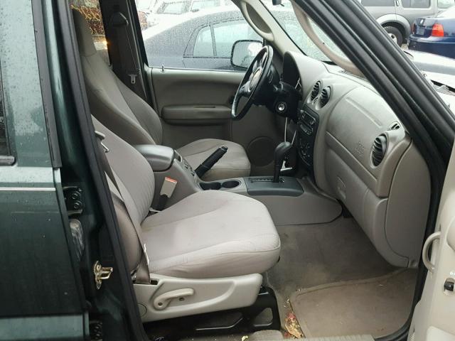 1J4GL48K03W610852 - 2003 JEEP LIBERTY SP GREEN photo 5