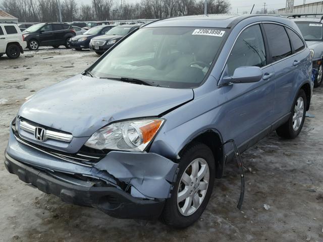 5J6RE48758L023750 - 2008 HONDA CR-V EXL BLUE photo 2