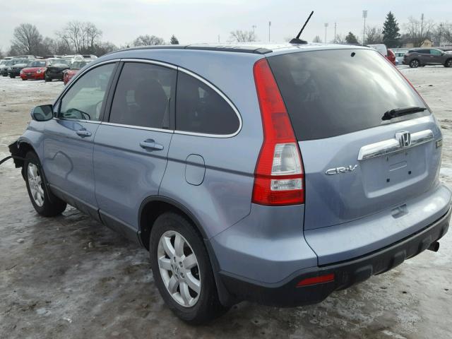 5J6RE48758L023750 - 2008 HONDA CR-V EXL BLUE photo 3