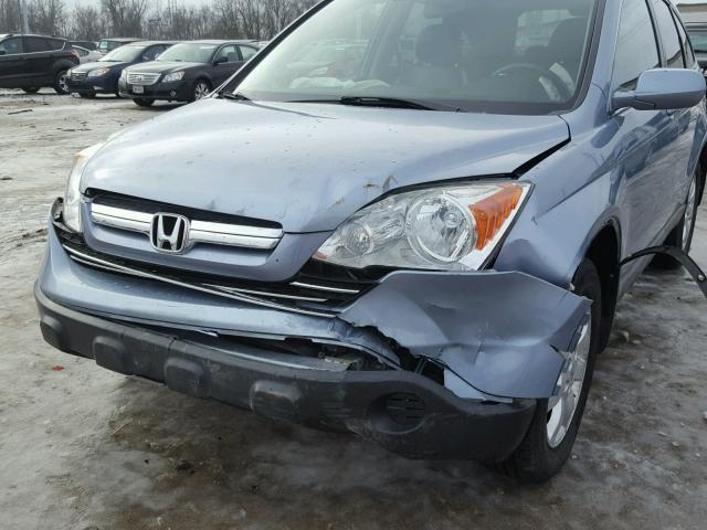 5J6RE48758L023750 - 2008 HONDA CR-V EXL BLUE photo 9