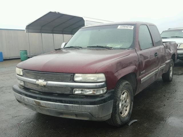 2GCEC19T211237563 - 2001 CHEVROLET SILVERADO BURGUNDY photo 2