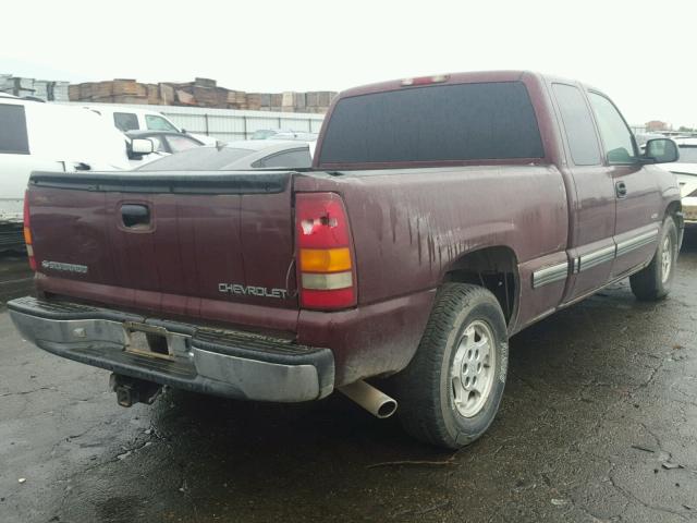 2GCEC19T211237563 - 2001 CHEVROLET SILVERADO BURGUNDY photo 4