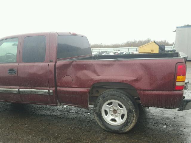 2GCEC19T211237563 - 2001 CHEVROLET SILVERADO BURGUNDY photo 9