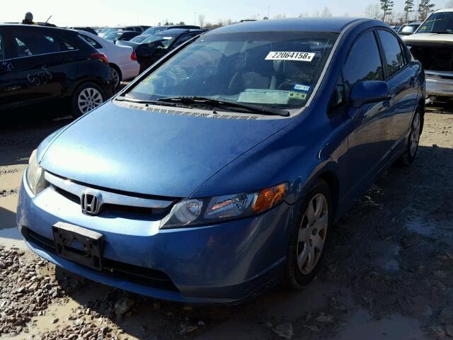 1HGFA16508L035911 - 2008 HONDA CIVIC LX BLUE photo 2