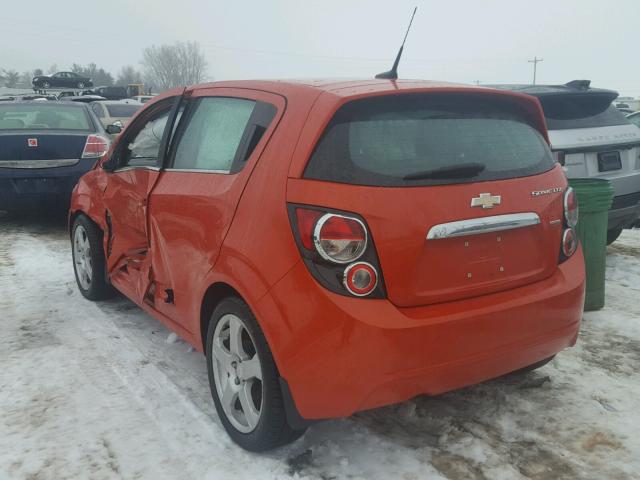 1G1JE6SB5D4108211 - 2013 CHEVROLET SONIC LTZ RED photo 3