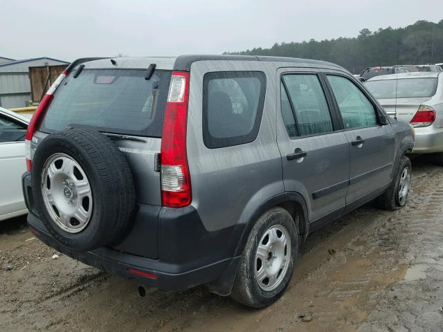 JHLRD68566C004904 - 2006 HONDA CR-V LX SILVER photo 4