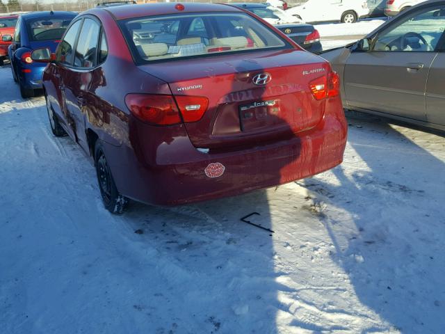 KMHDU46D87U156471 - 2007 HYUNDAI ELANTRA GL RED photo 3