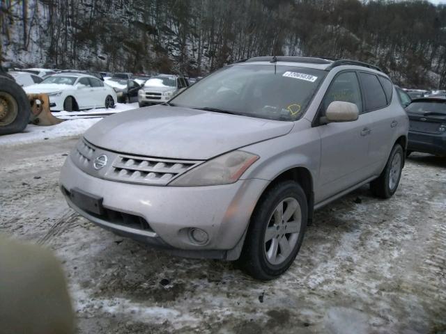 JN8AZ08W06W544348 - 2006 NISSAN MURANO SL SILVER photo 2