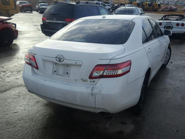 4T1BF3EK4AU540735 - 2010 TOYOTA CAMRY BASE WHITE photo 4