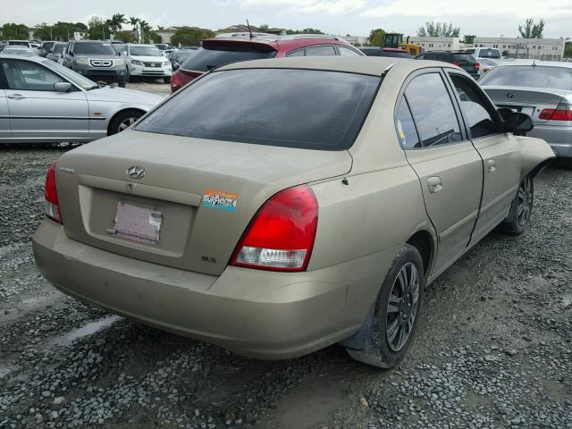 KMHDN45D22U338299 - 2002 HYUNDAI ELANTRA GL GOLD photo 4