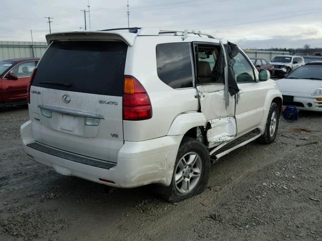 JTJBT20X160116046 - 2006 LEXUS GX 470 WHITE photo 4