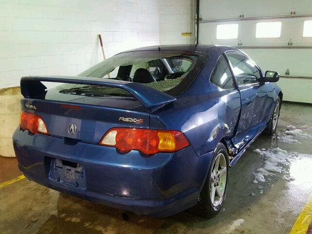 JH4DC53052C030628 - 2002 ACURA RSX TYPE-S BLUE photo 4