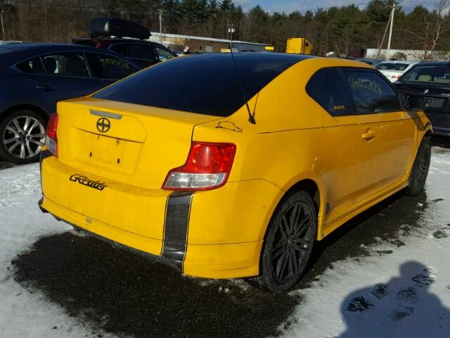 JTKJF5C79C3022969 - 2012 TOYOTA SCION TC 黄色 照片 4