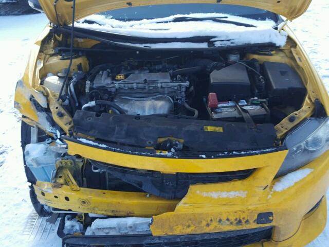 JTKJF5C79C3022969 - 2012 TOYOTA SCION TC 黄色 照片 7