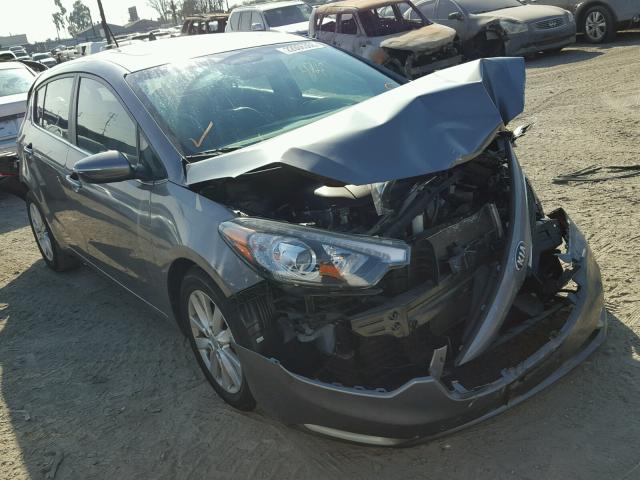 KNAFX5A86E5176534 - 2014 KIA FORTE EX GRAY photo 1