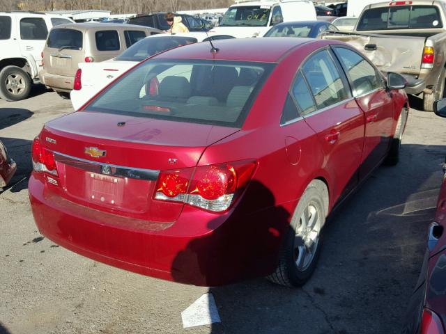 1G1PE5S96B7206144 - 2011 CHEVROLET CRUZE LT RED photo 4