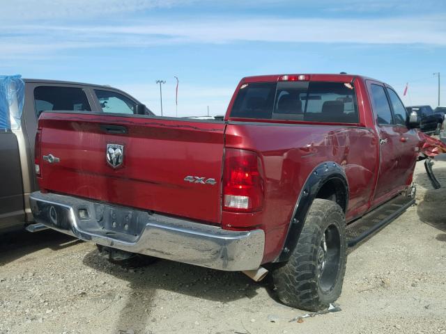 3D7UT2CL1AG188525 - 2010 DODGE RAM 2500 RED photo 4